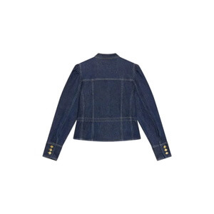 Mint Velvet Dark Indigo Puff Sleeve Denim Jacket